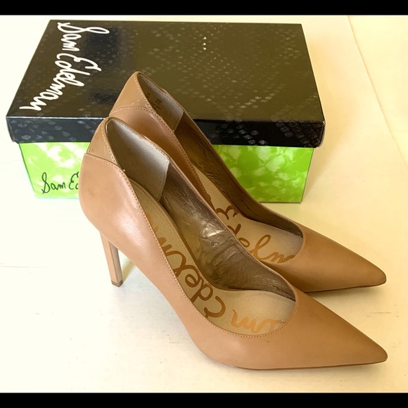 Sam Edelman natural tan color soft real leather shoes pump stiletto US 10 - Picture 8 of 9